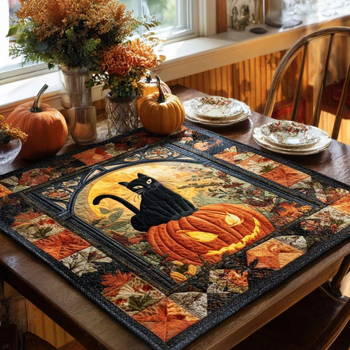 Gothic Glow Quilted Table Topper
