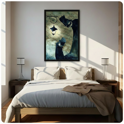 Gothic Victorian Lantern Figure Canvas Art Wall Art