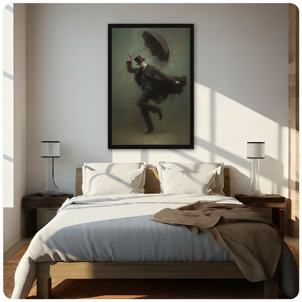 Gothic Gentleman Storm Dance Canvas Wall Art
