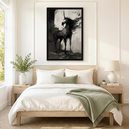 Dark Gothic Unicorn Canvas Wall Art
