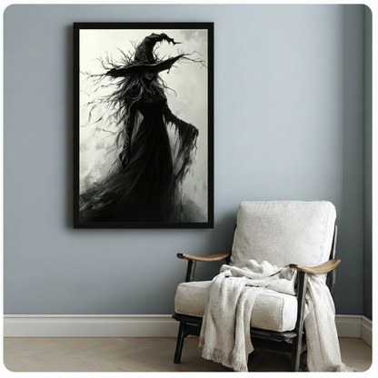 Gothic Witch Dark Fantasy Canvas Art Wall Art