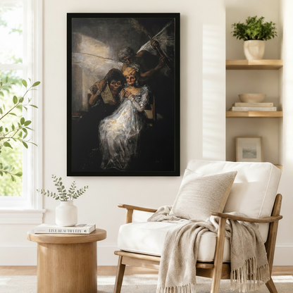 Goya Dark Baroque Masked Figure Canvas Art Wall Art