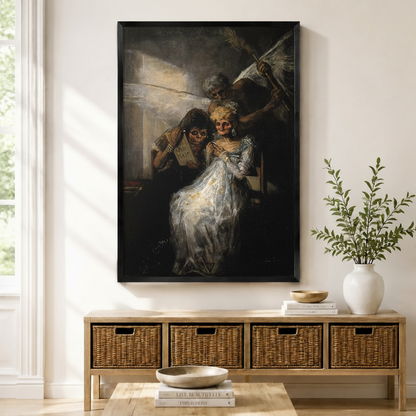 Goya Dark Baroque Masked Figure Canvas Art Wall Art