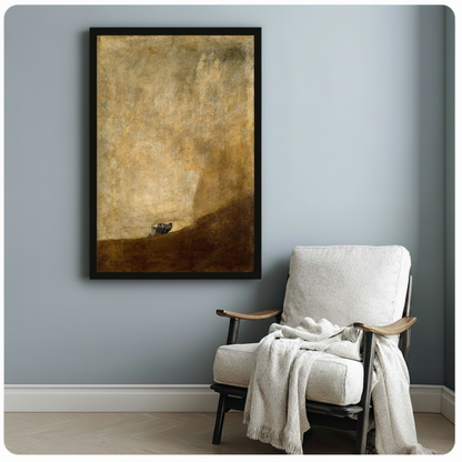 Goya The Dog Romantic Art Canvas Print Wall Art