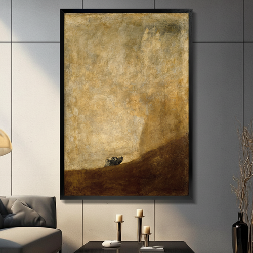 Goya The Dog Romantic Art Canvas Print Wall Art