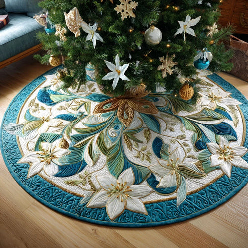 Grace Lily Christmas Quilted Tree Skirt