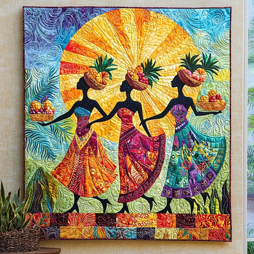 Graceful African Women Quilt Blanket