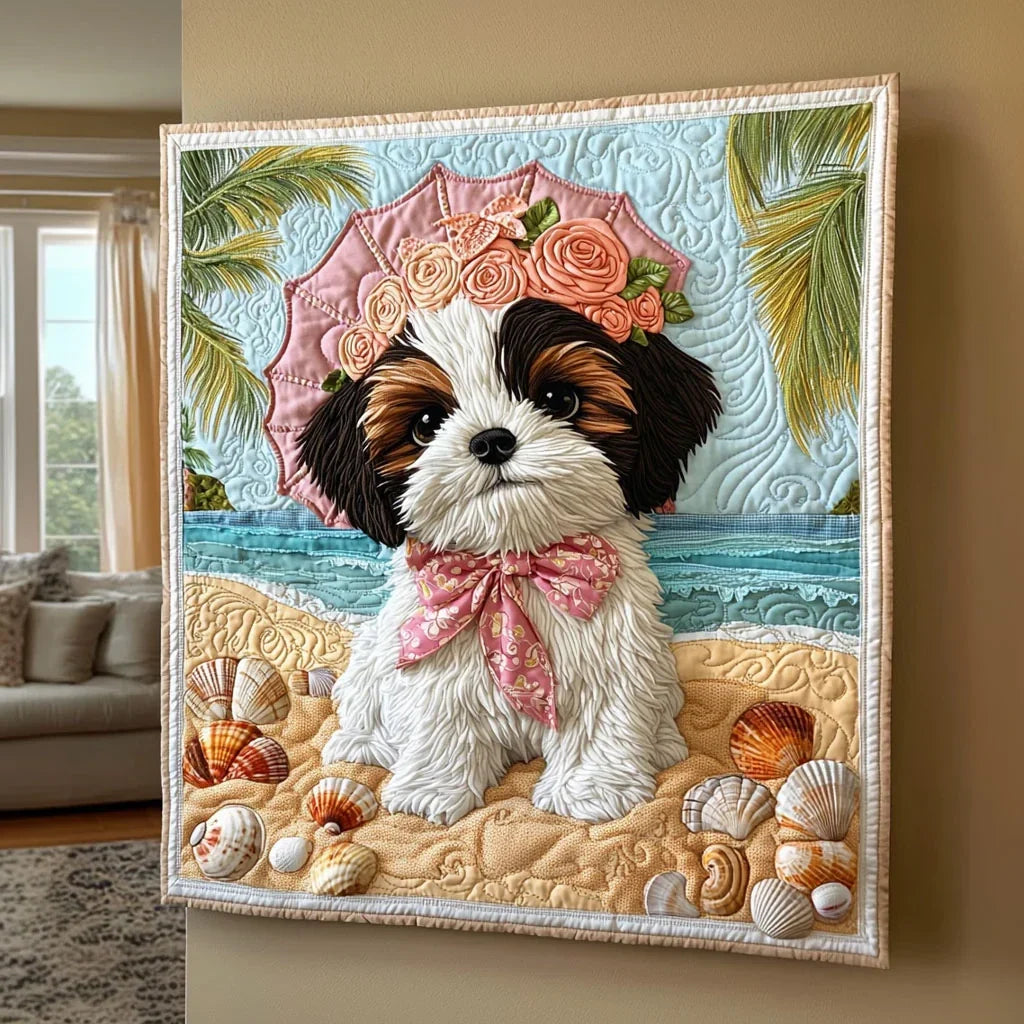 Graceful Shih Tzu Quilt Blanket
