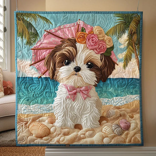 Graceful Shih Tzu Quilt Blanket