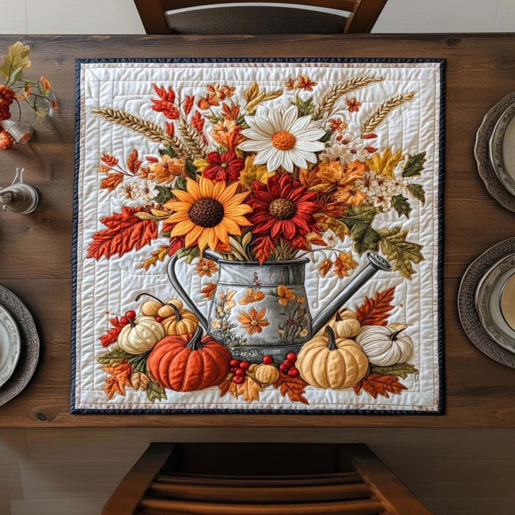 Grateful Fall Days Quilted Table Topper