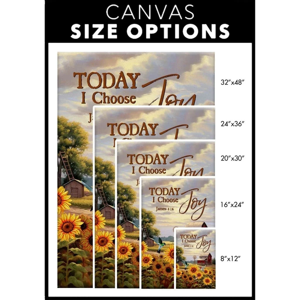 today i choose joy american farm james 1 2 wall art canvas (view 2)