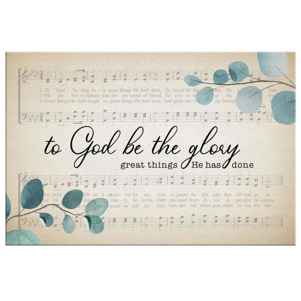 to god be the glory christian wall art canvas (Landscape) (view 3)