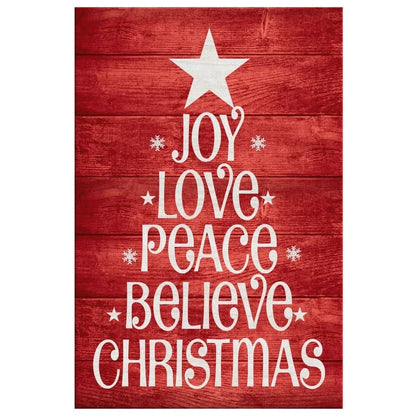 joy love peace believe christmas wall art canvas christian christmas gifts (view 3)