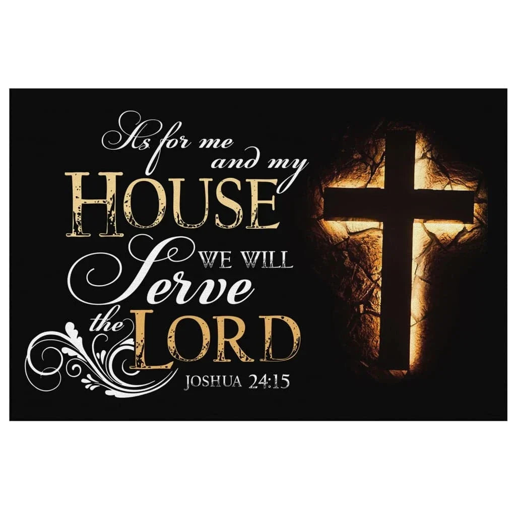 joshua 24 15 canvas wall art bible verse wall art canvas print (Landscape) (view 2)