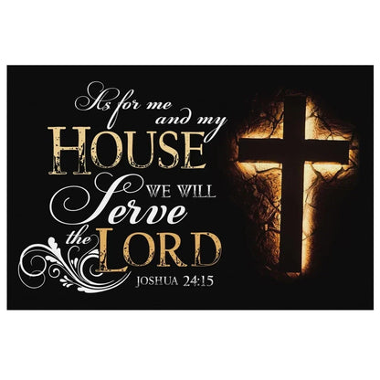 joshua 24 15 canvas wall art bible verse wall art canvas print (Landscape) (view 2)