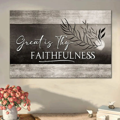 christian art great is thy faithfulness wall art canvas print christian wall decor (Landscape) (view 3)