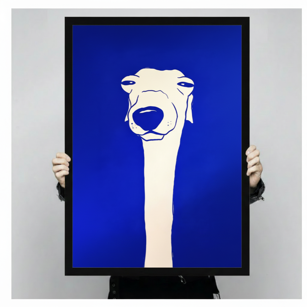 Klein Blue Greyhound Dog Pop Art Canvas Print