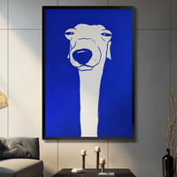 Klein Blue Greyhound Dog Pop Art Canvas Print