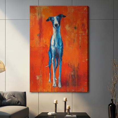 Bold Greyhound Oil Painting Canvas Wall Art