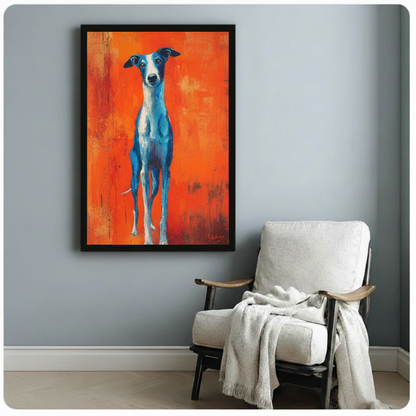 Bold Greyhound Oil Painting Canvas Wall Art