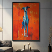Bold Greyhound Oil Painting Canvas Wall Art