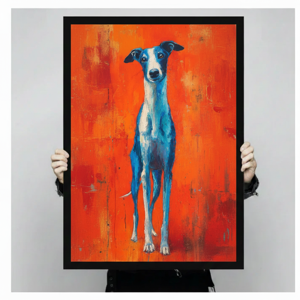 Bold Greyhound Oil Painting Canvas Wall Art
