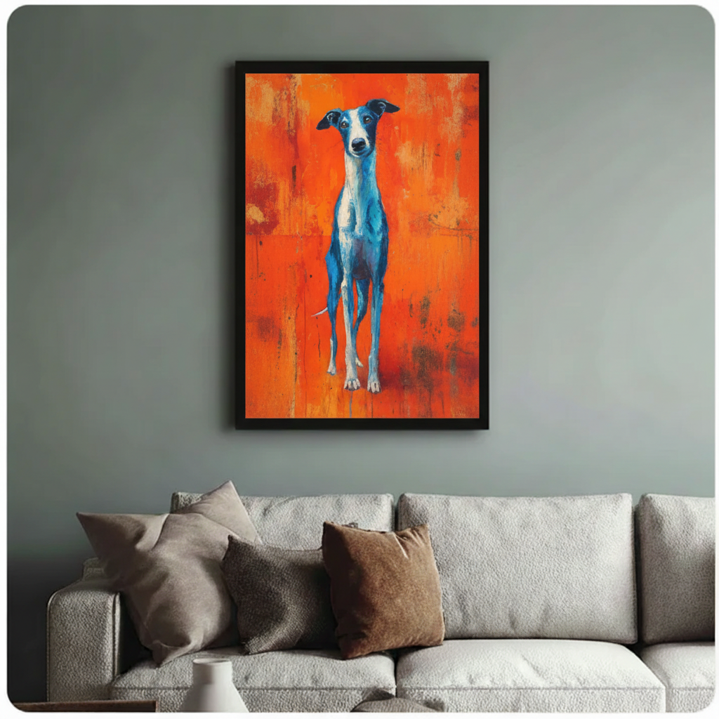 Bold Greyhound Oil Painting Canvas Wall Art