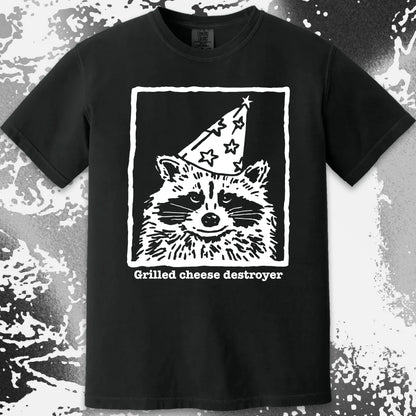 Grilled Cheese Destroyer Raccoon Shirt, funny meme tee gift (view 14)