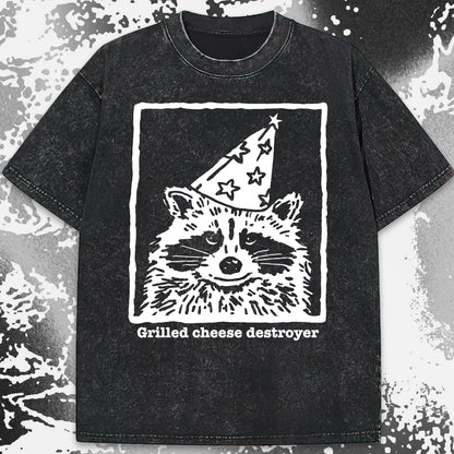Grilled Cheese Destroyer Raccoon Shirt, funny meme tee gift (view 16)