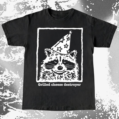 Grilled Cheese Destroyer Raccoon Shirt, funny meme tee gift (view 4)