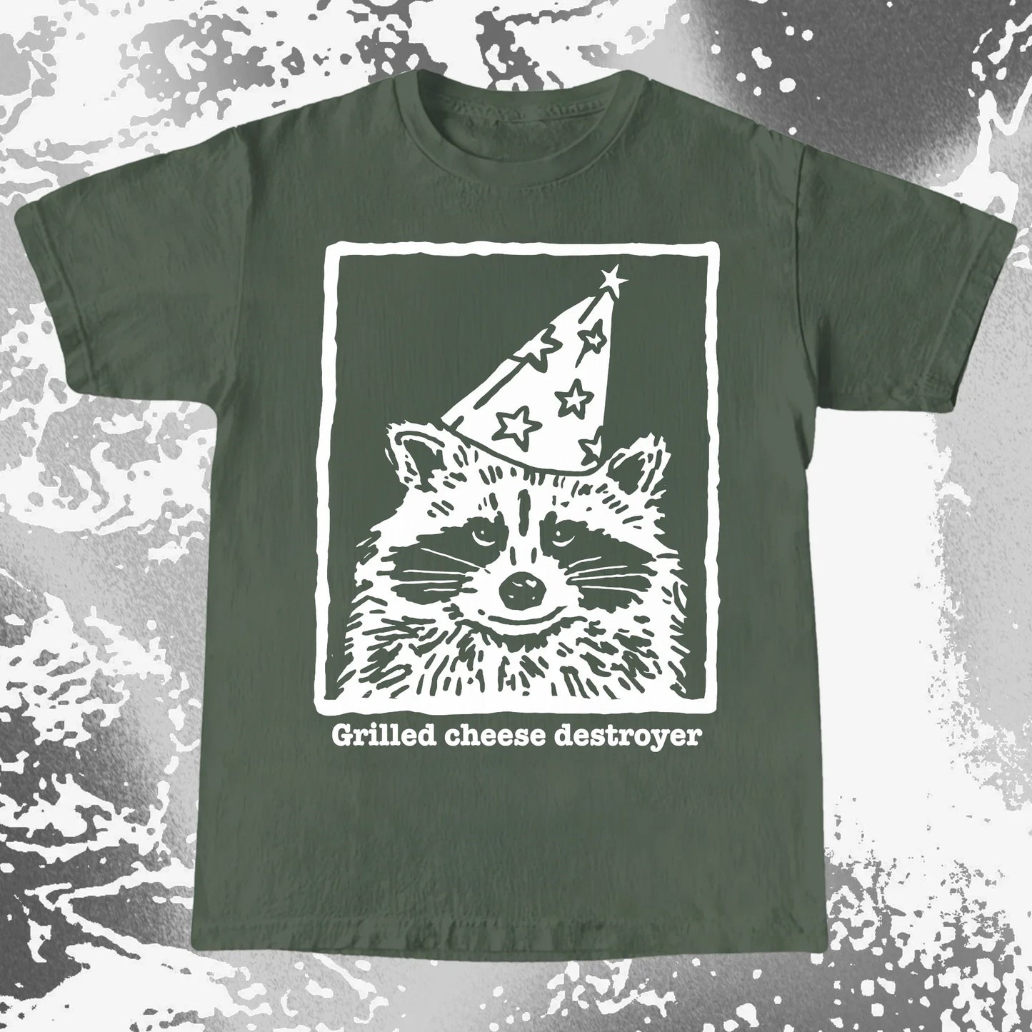 Grilled Cheese Destroyer Raccoon Shirt, funny meme tee gift (view 10)