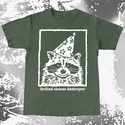Grilled Cheese Destroyer Raccoon Shirt, funny meme tee gift (view 10)