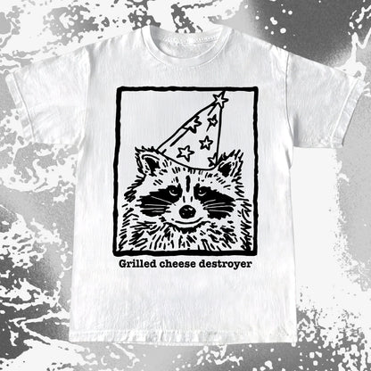 Grilled Cheese Destroyer Raccoon Shirt, funny meme tee gift (view 6)