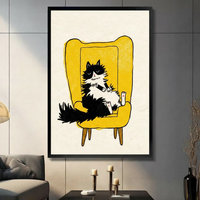 Grumpy Cat Canvas Art | Funny Cat Wall Decor Wall Art