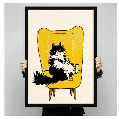 Grumpy Cat Canvas Art | Funny Cat Wall Decor Wall Art