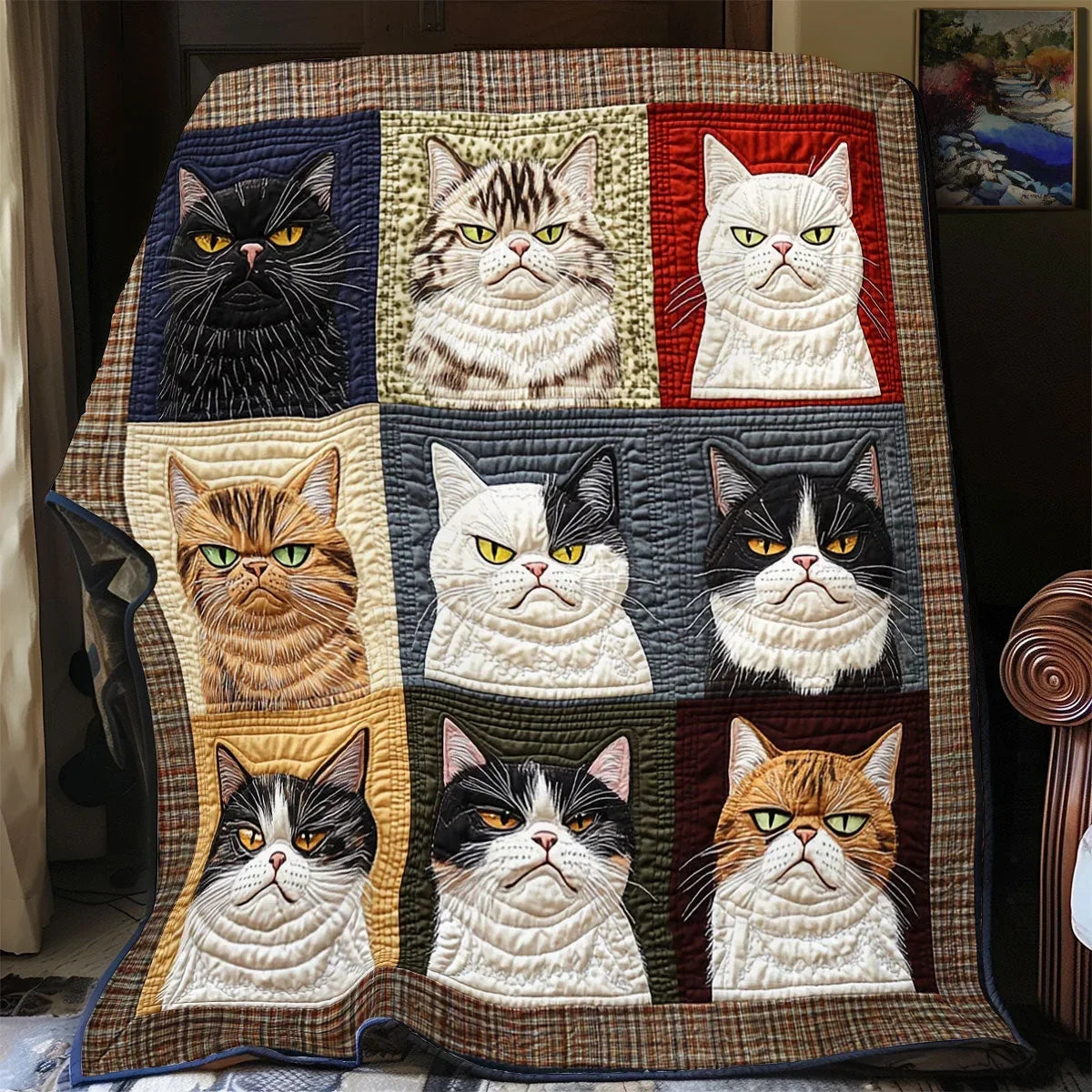 Grumpy Group Quilt Blanket