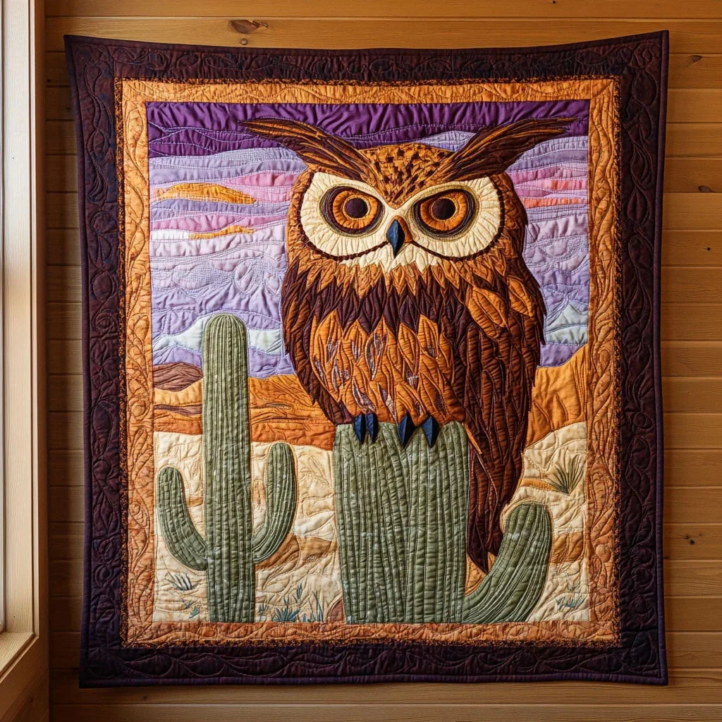 Grumpy Owl Quilt Blanket