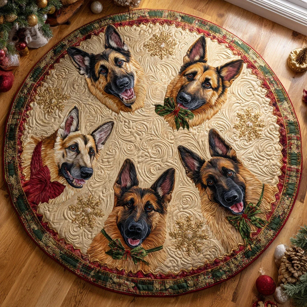 Guardian German Shepherd Joy Quilted Round Mat