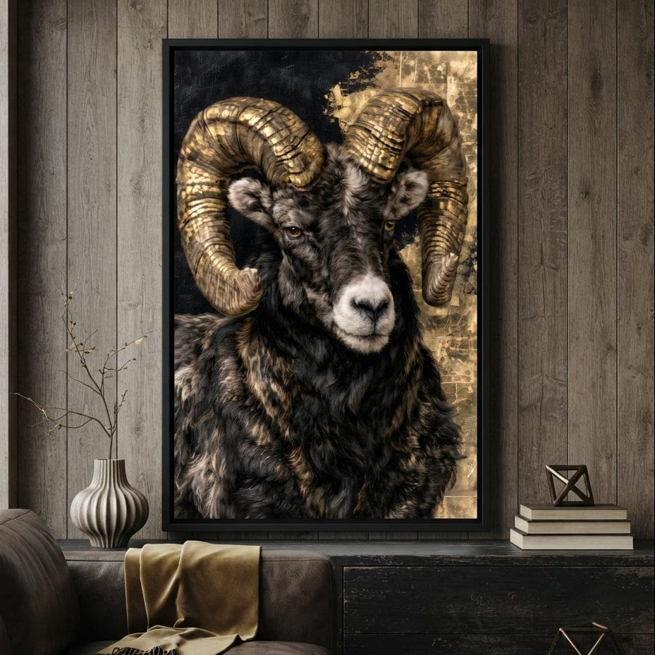 Guardian of the Gilded Peak Canvas Wall Art