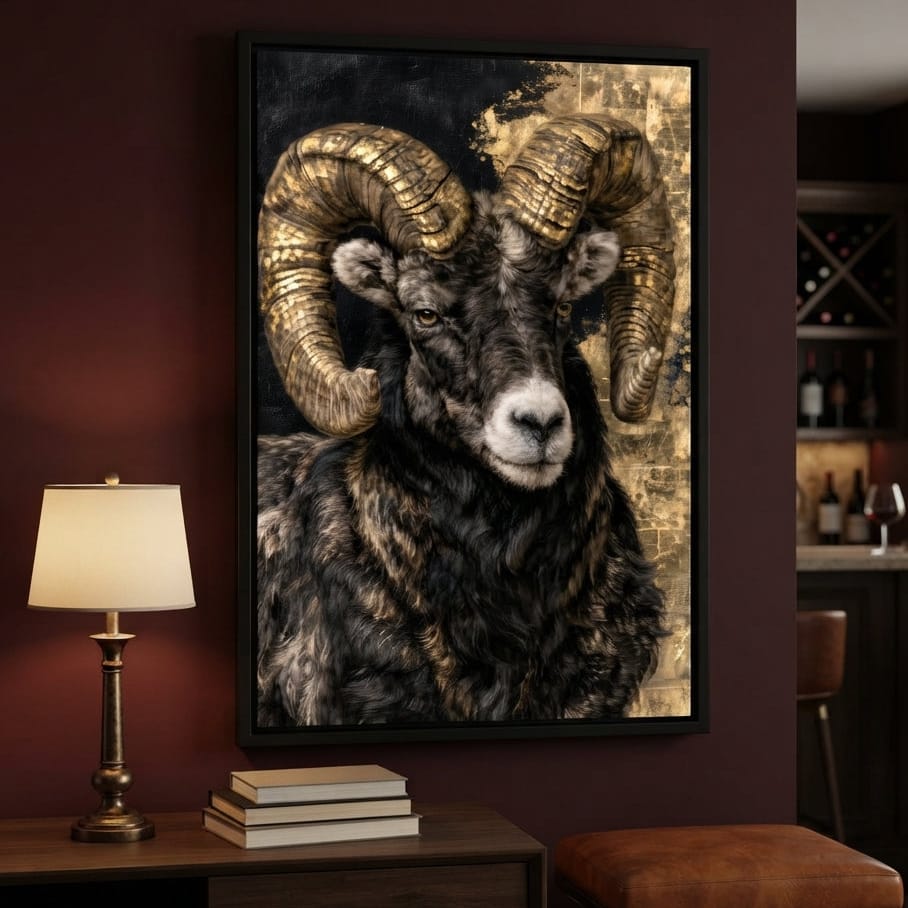 Guardian of the Gilded Peak Canvas Wall Art