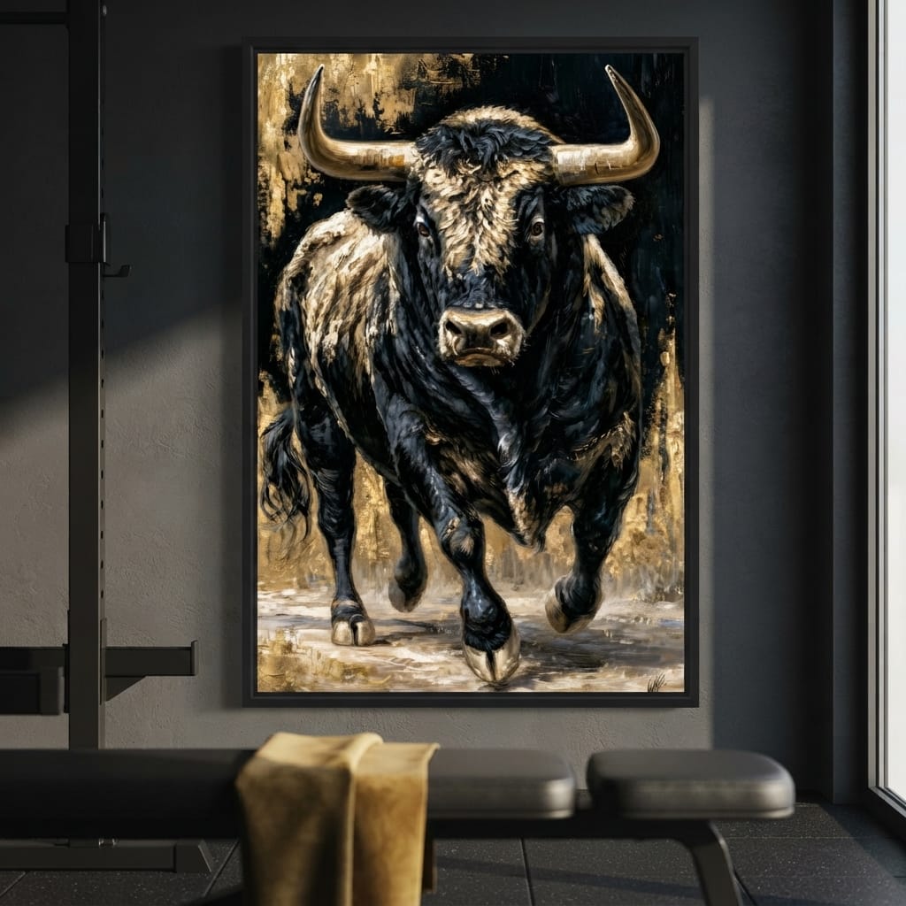 Guardian of the Gilded Plains Canvas Wall Art
