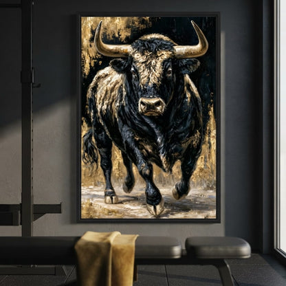 Guardian of the Gilded Plains Canvas Wall Art