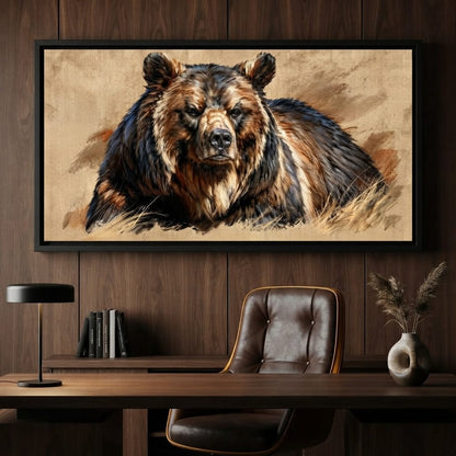 Guardian of the Wild Highlands Canvas Wall Art