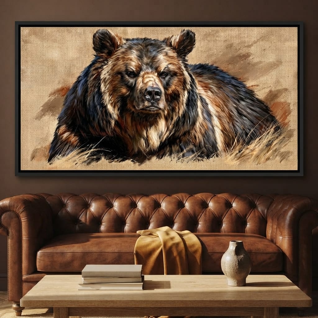 Guardian of the Wild Highlands Canvas Wall Art