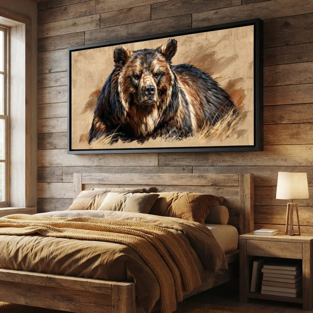 Guardian of the Wild Highlands Canvas Wall Art