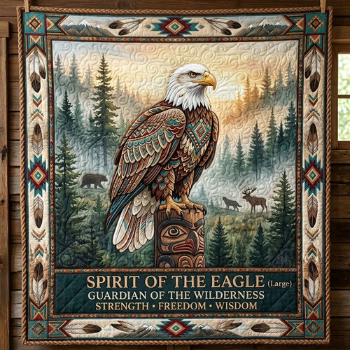 Guardian Of The Wilderness Quilt Blanket