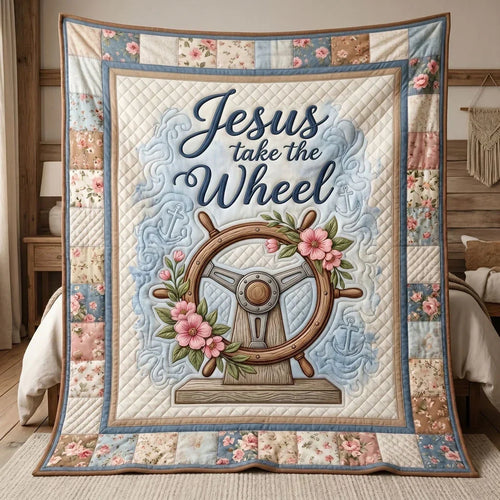 Guided By Faith Wheel Quilt Blanket