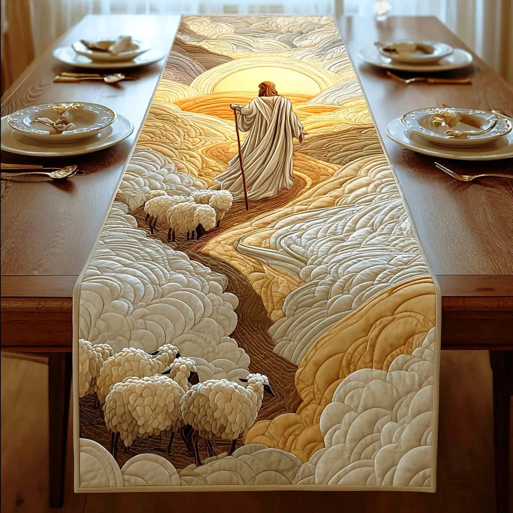 Guiding Light Shepherd Quilted Table Runner