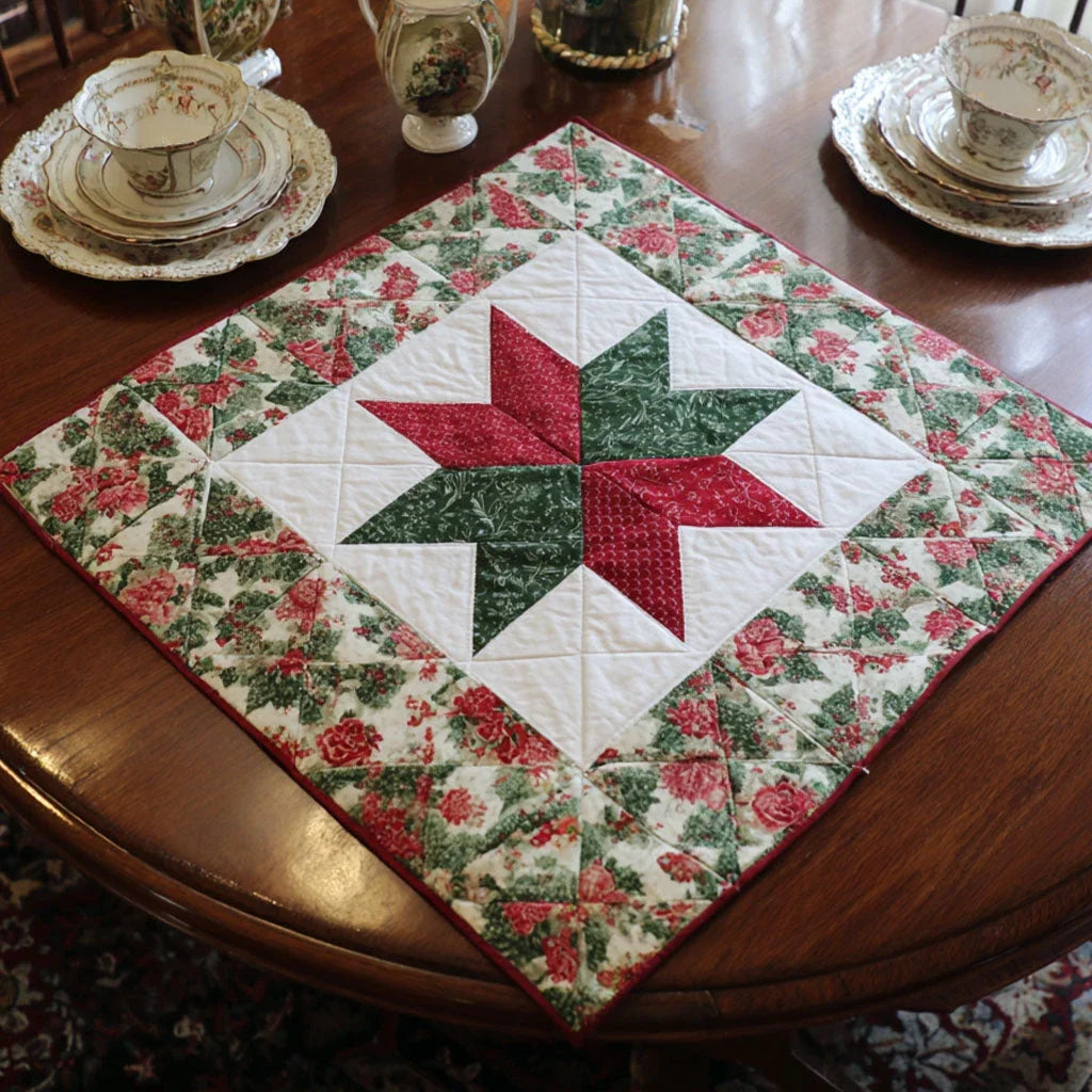 Guiding Star Quilted Table Topper