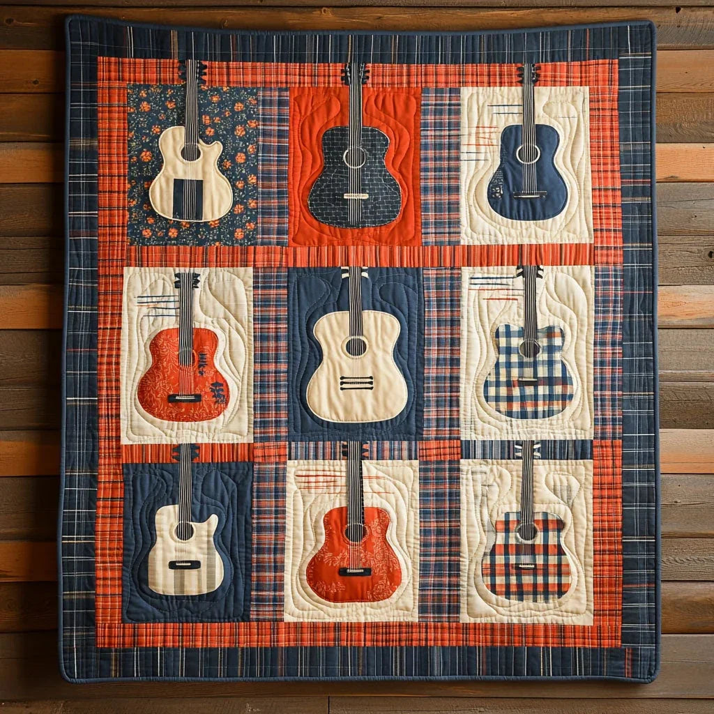 Guitar Lover Quilt Blanket